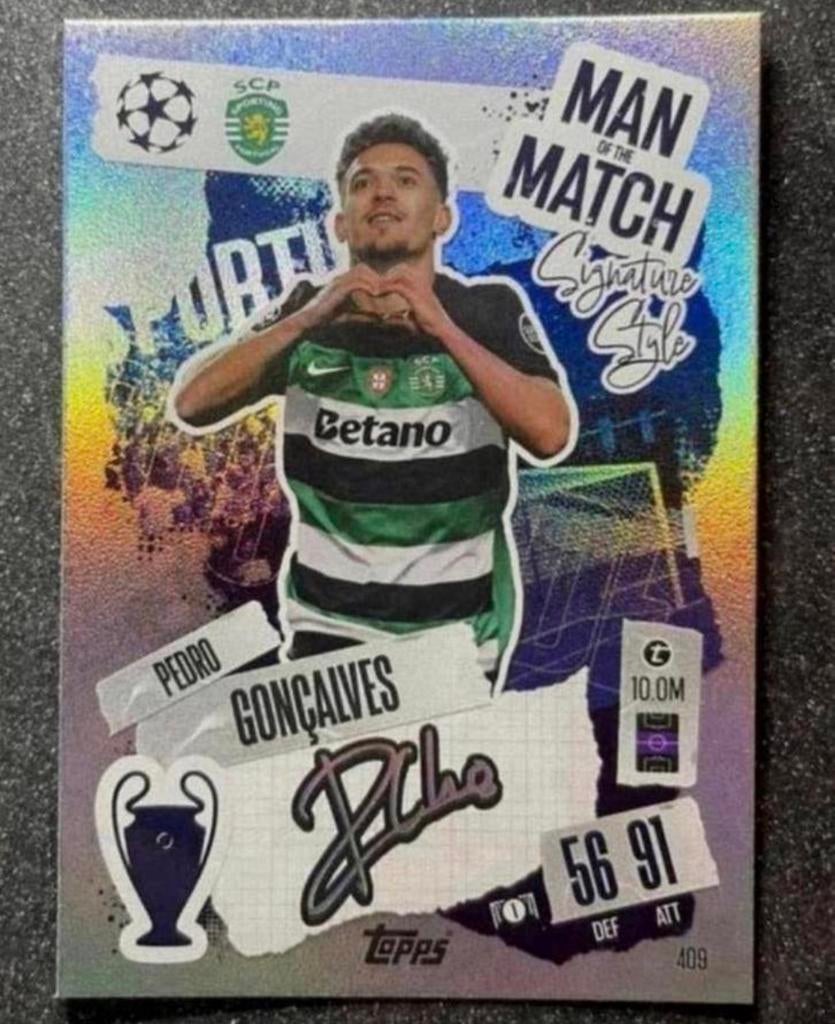 Topps MA 24/25   MotM SIGNATURE STYLE   GONÇALVES  SPORTING, Verzenden, Zo goed als nieuw, Plaatje