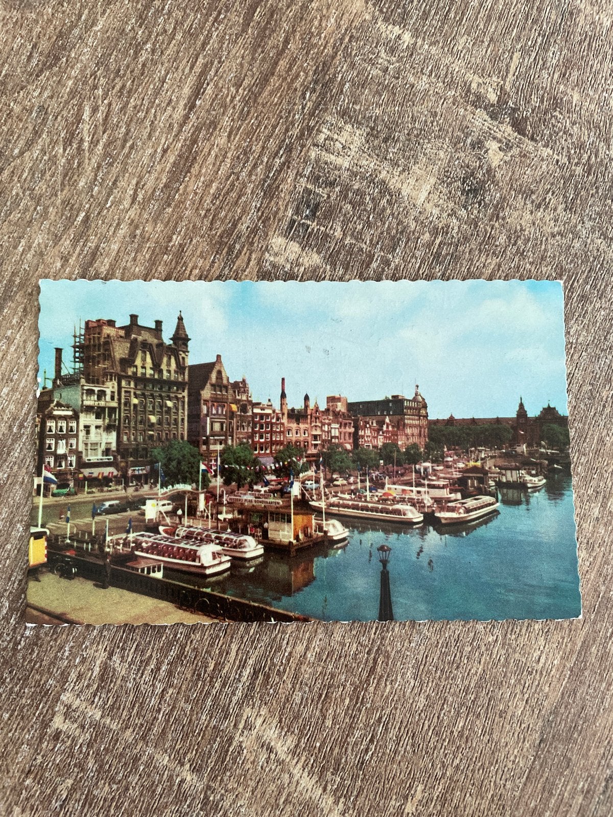 Vintage Ansichtkaart Amsterdam - Gelopen (1963), Ophalen of Verzenden, 1960 tot 1980, Gelopen, Noord-Holland