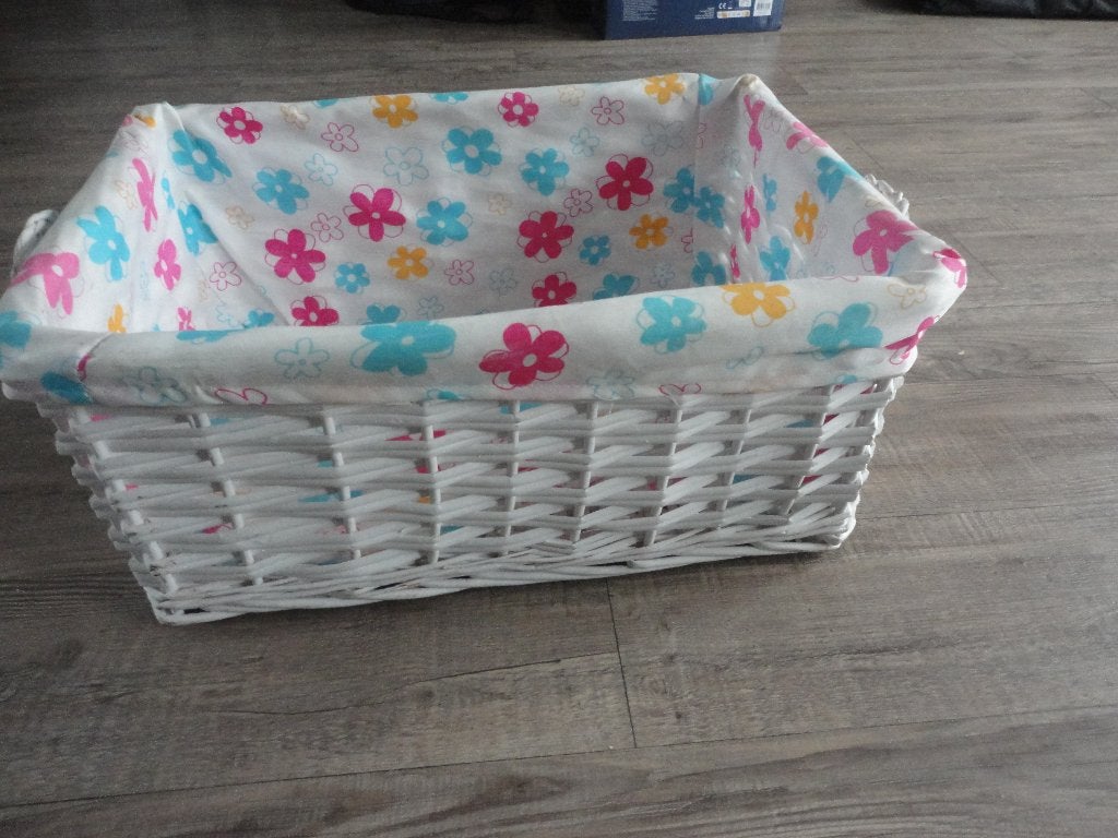 GROTE LEUKE WITTE RIETEN MAND//50X34X22, Ophalen, Met handvatten, Mand, Zo goed als nieuw