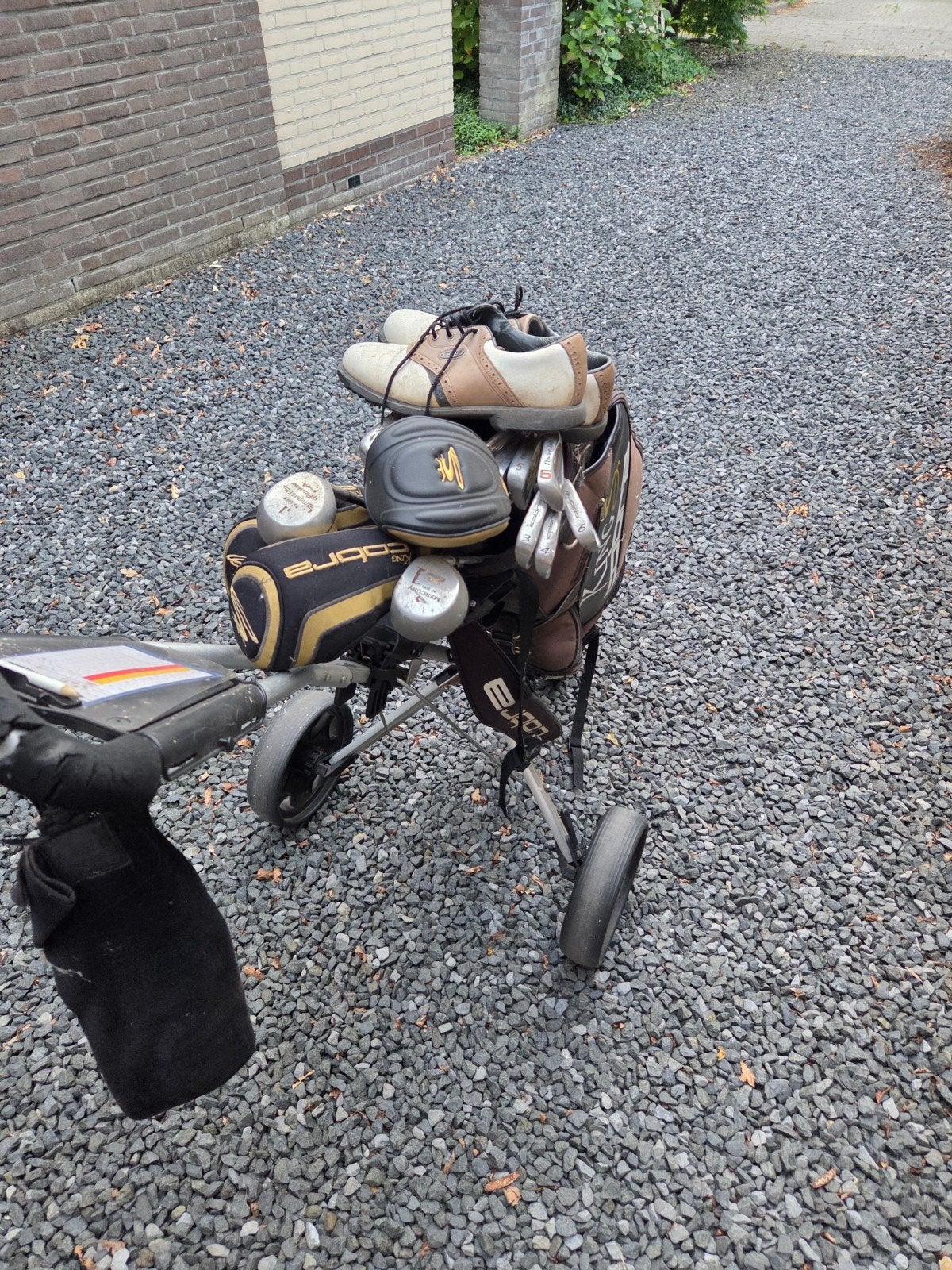 Complete golfset ( exclusief Putter) met tas en trolley, Ophalen, Gebruikt, Set, Overige merken