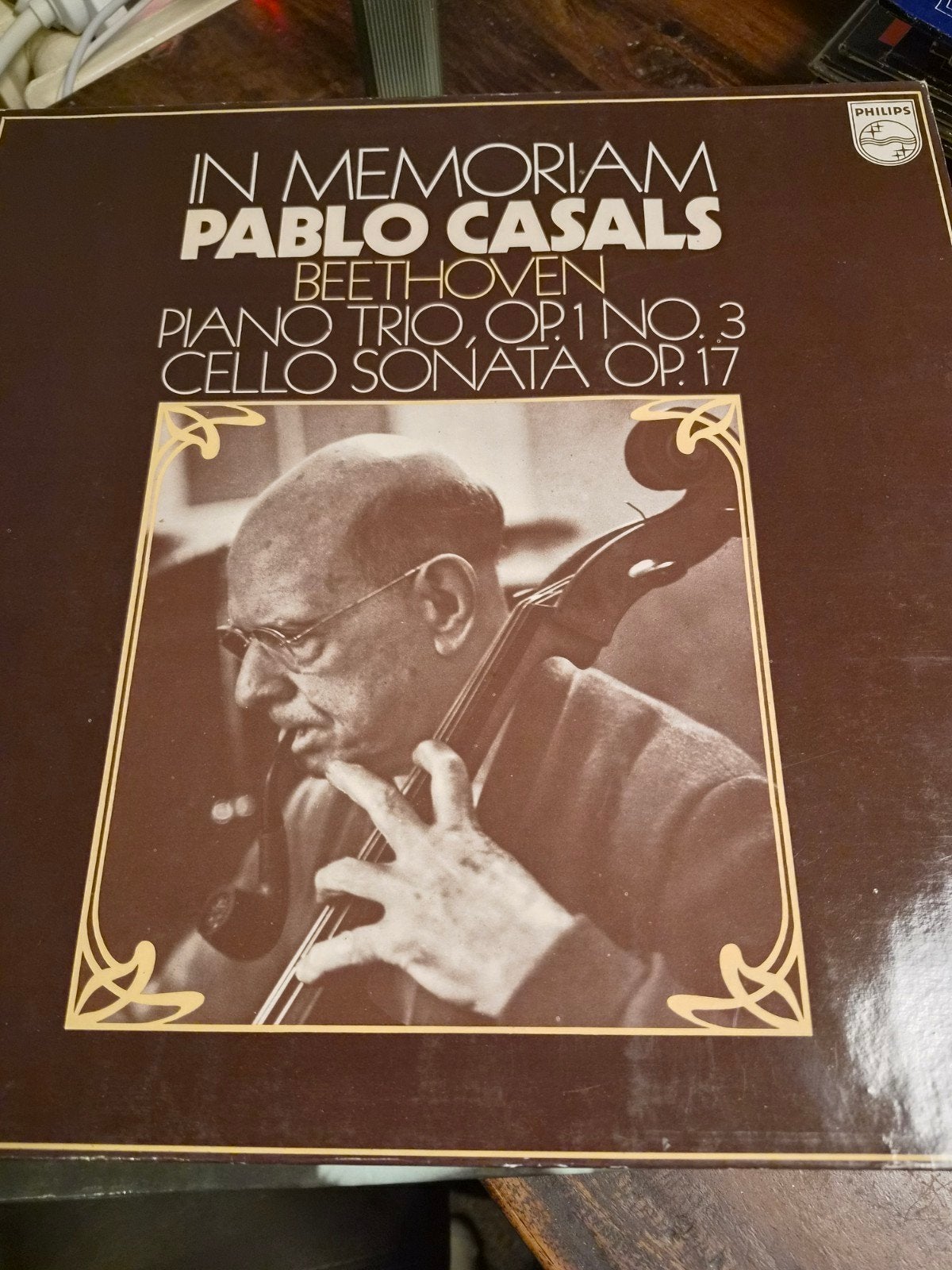 Memoriam Pablo Casals - Beethoven Piano Trio & Cello Sonat, LP, Ophalen of Verzenden, Beethoven, Kamermuziek