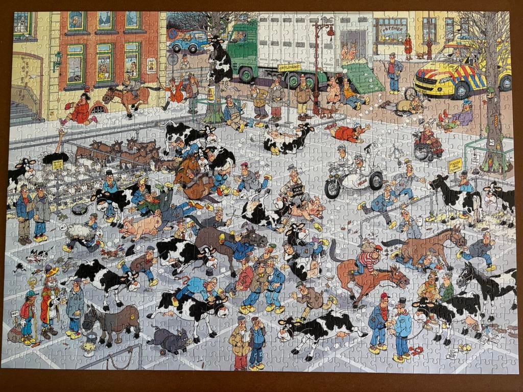 Jan van Haasteren “De Veemarkt”, Ophalen, 500 t/m 1500 stukjes, Zo goed als nieuw
