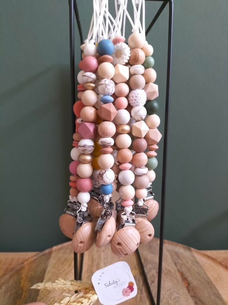 Actie ✨ (kraam)cadeautje • Speenkoord met of zonder naam, Kraamcadeau, Nieuw, Ophalen of Verzenden, Saluty's kinder- en kraamcadeaus