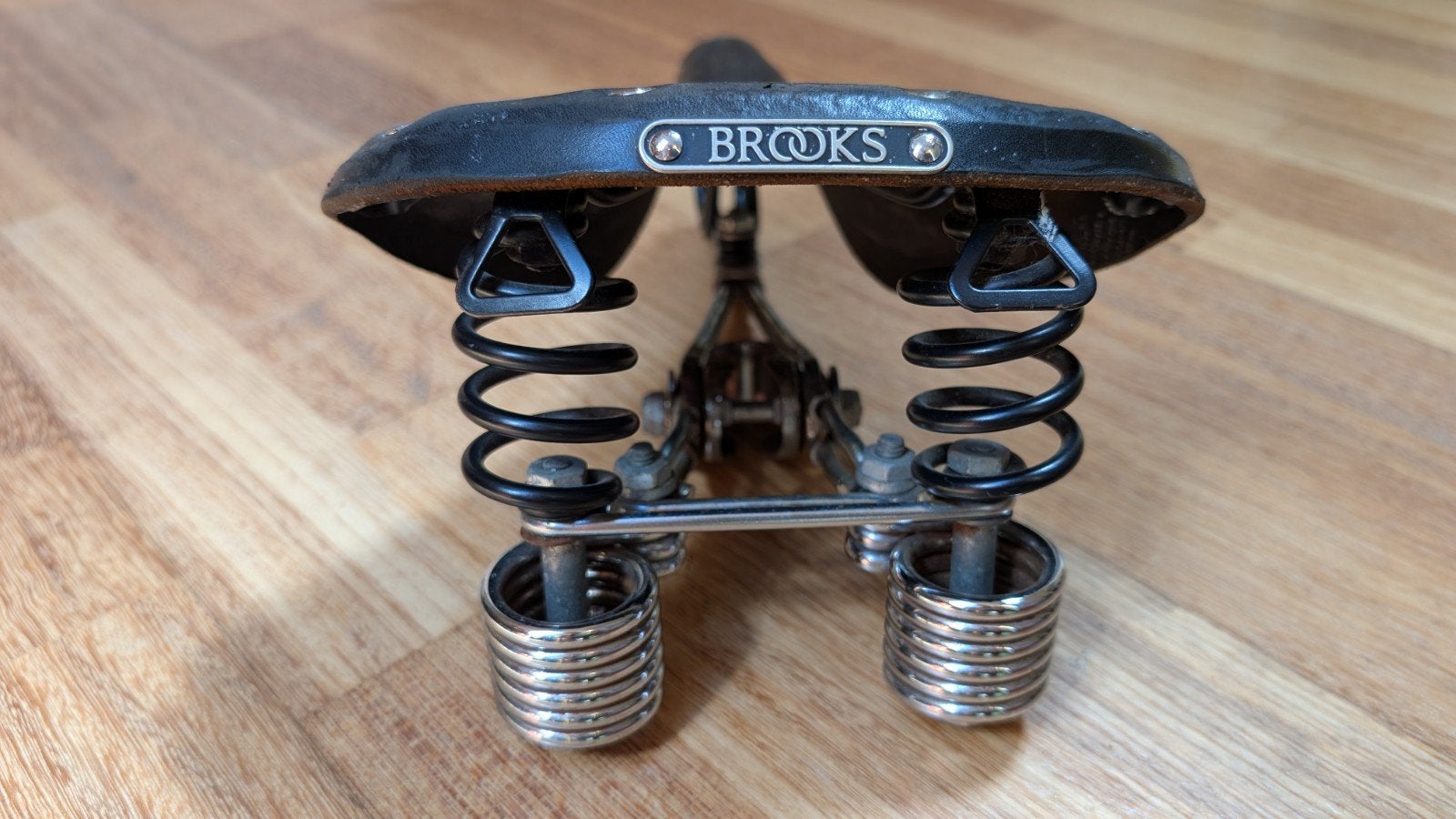 Brooks England B135 fietszadel - Zwart, geveerd, Fietsen en Brommers, Ophalen of Verzenden, Gebruikt, Brooks England