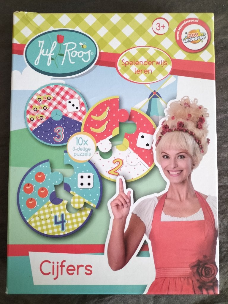 Juf Roos - Cijfers / 10 x 3-delige puzzels, Ophalen of Verzenden, Zo goed als nieuw, Rekenen