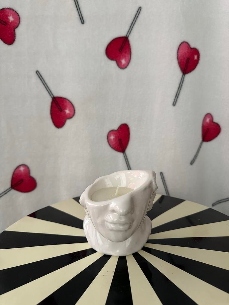 GRIEKS - Kaarsenhouder | David | Popart | Vintage | Buste, Overige materialen, Wit, Nieuw, Ophalen of Verzenden