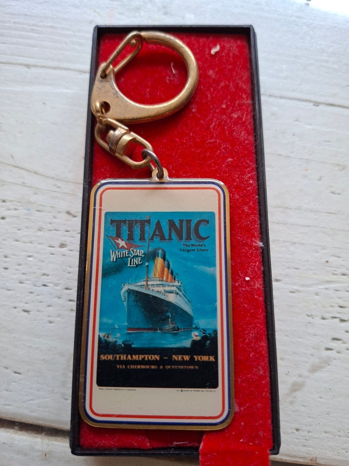 Titanic sleutelhanger - White Star Line, Ophalen of Verzenden, Zo goed als nieuw, Transport
