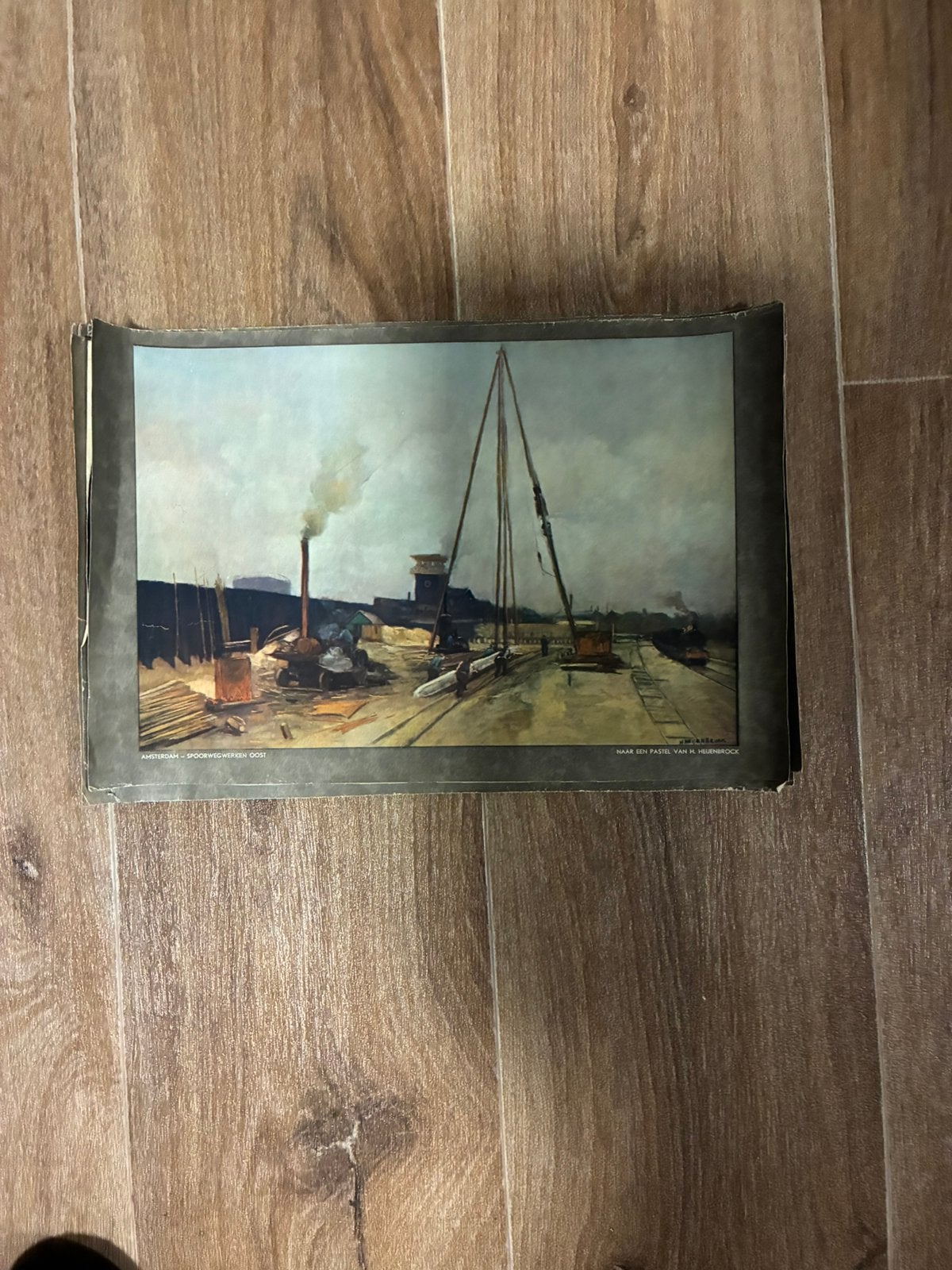 H . Heijenbrock 9x reproductie pastel 32x22, Ophalen of Verzenden