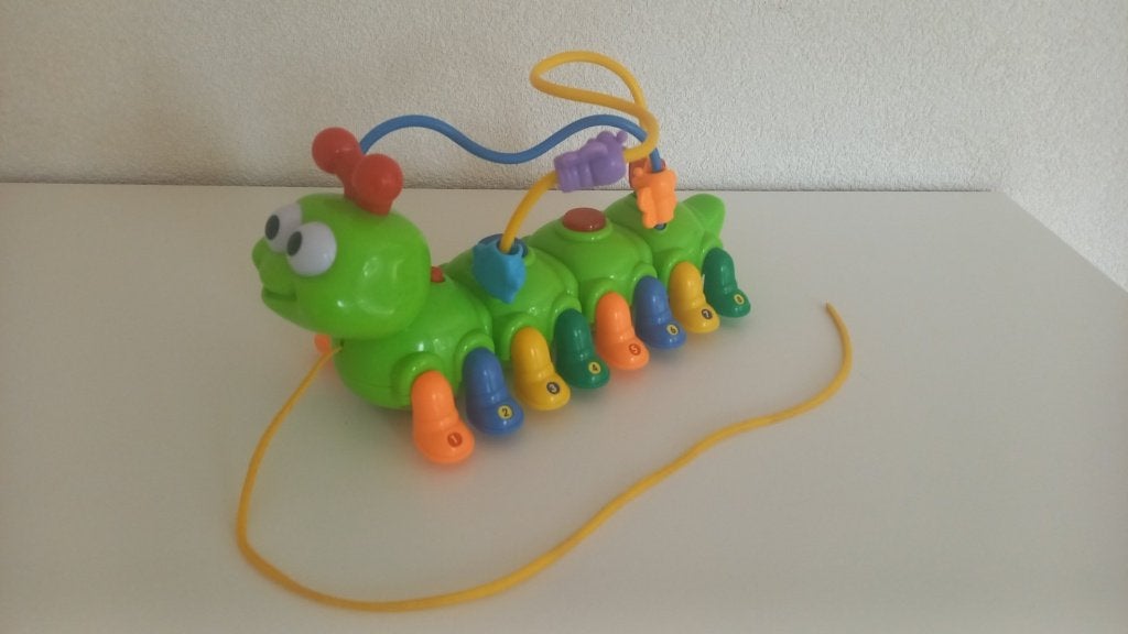Speelgoed rups met muziek, Ophalen of Verzenden, Gebruikt, Overige typen, Met licht