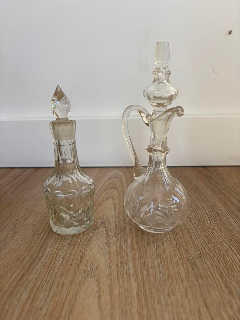 Antieke karaf en schenkkan set, Antiek en Kunst, Antiek | Glas en Kristal, Ophalen