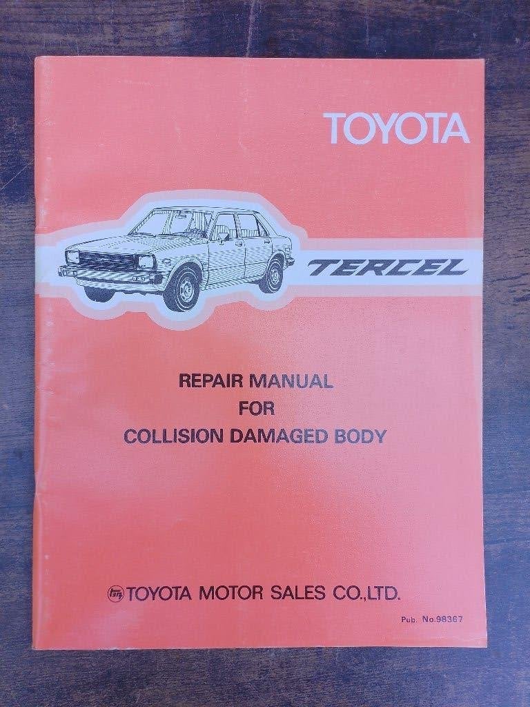 Toyota Tercel dealer werkplaatsboek Carrosserie reparaties, Ophalen of Verzenden, Gelezen, Toyota