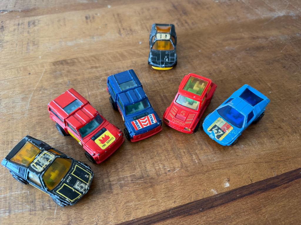 Majorette Motor Pull Back, 1980's 6 stuks, Ophalen of Verzenden, Zo goed als nieuw