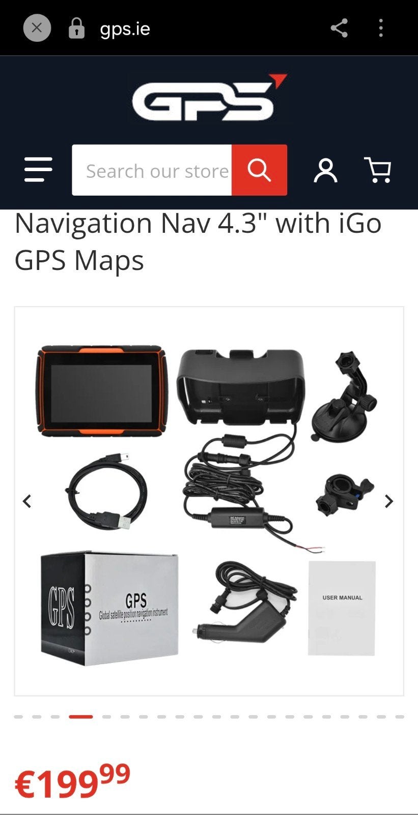 NIEUW Navigatie Nav 4.3" met iGo GPS Kaarten, Ophalen of Verzenden, Nieuw