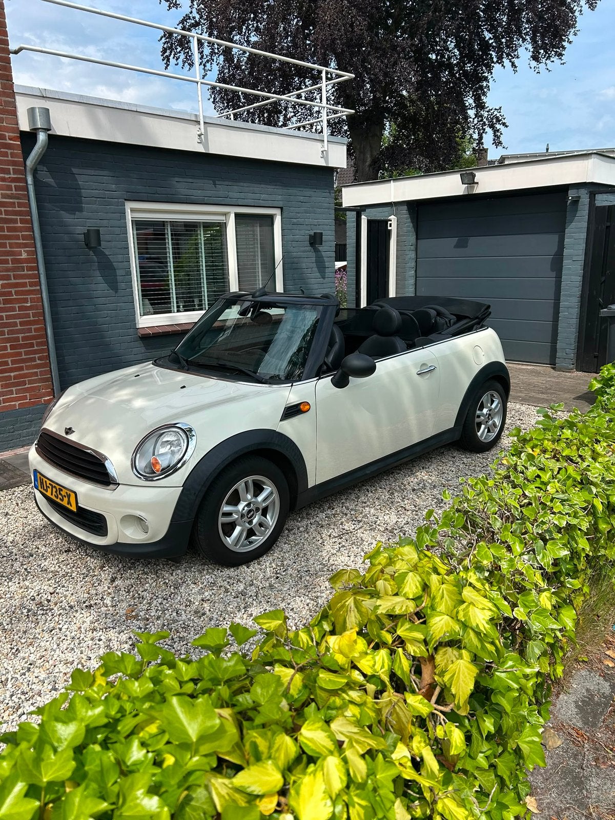 Mini 1.6 ONE Cabrio | 2012 | Navi | mooie auto !!, Auto's, Mini, Voorwielaandrijving, Zwart, 4 cilinders, Cabriolet