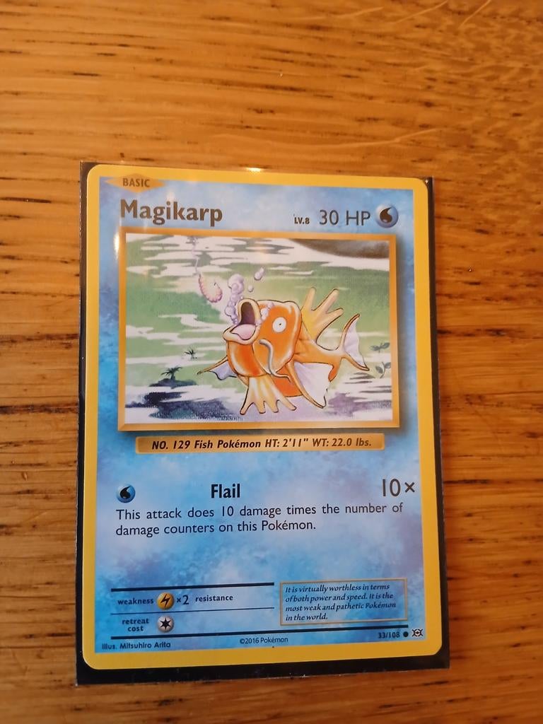Pokémon Kaart Magikarp 33/108, Ophalen of Verzenden, Gebruikt, Losse kaart