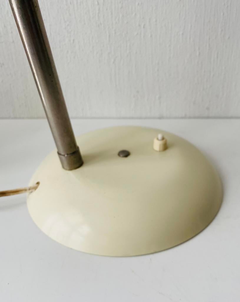 SIS wit metalen tafellamp , jaren 50, Ophalen of Verzenden