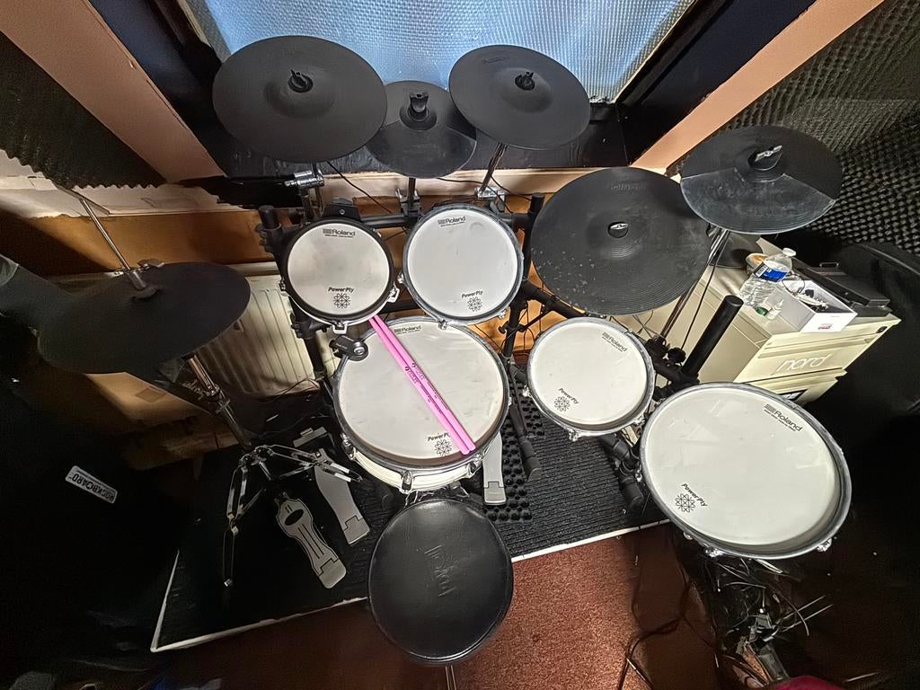 Complete Professionele Hybride E‑Drumset, Muziek en Instrumenten, Drumstellen en Slagwerk, Gebruikt, Roland, Elektronisch, Ophalen