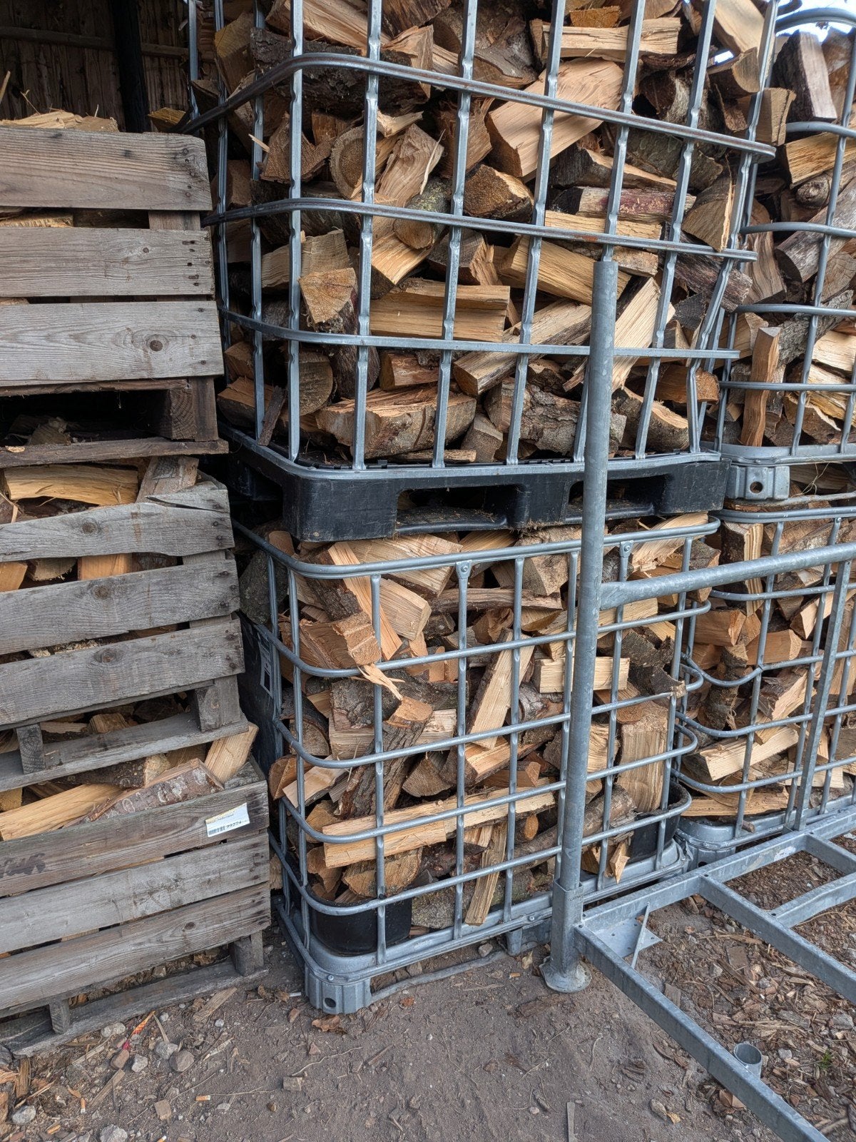 DROOG KACHELHOUT MIX EIK/ESSEN/ELZEN 1,2 KUUB €175 INCL IBC, Minder dan 3 m³, Ophalen, Eikenhout, Blokken