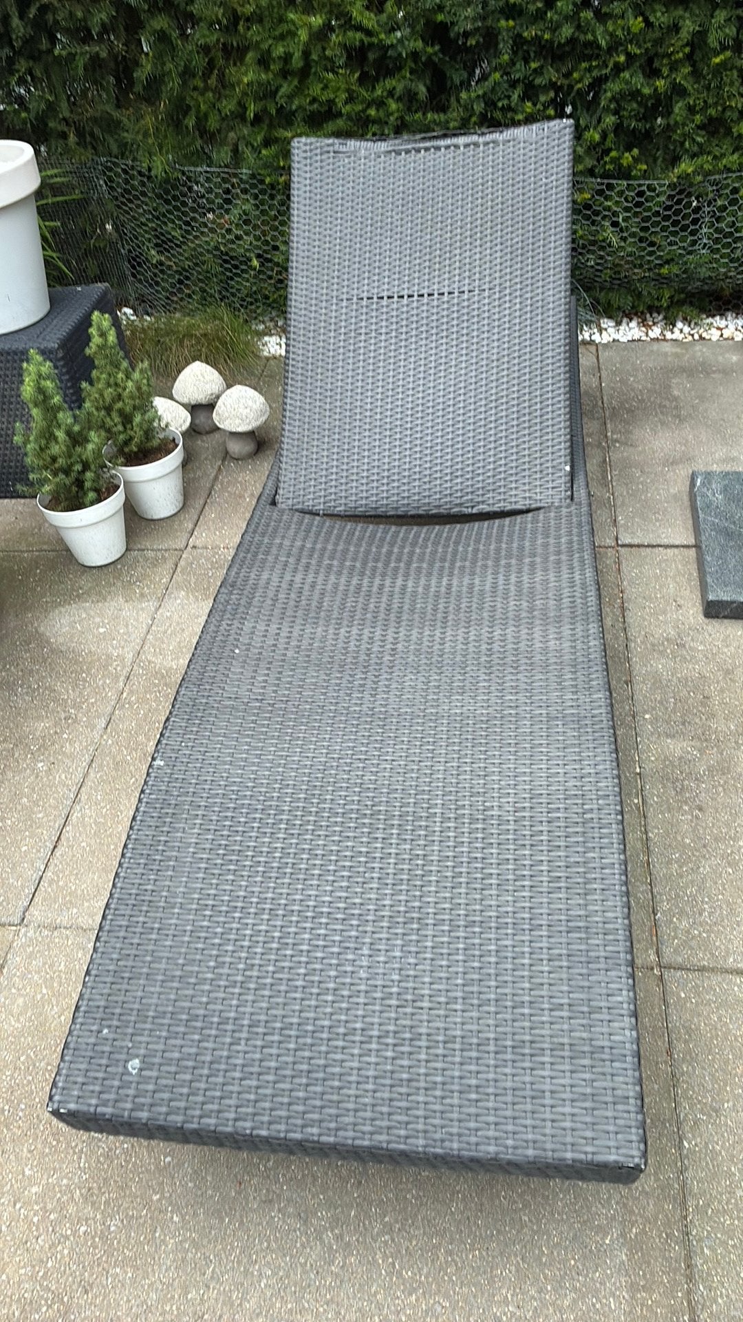 Gratis ophalen ligbed wicker tuin, Tuin en Terras, Ligbedden, Ophalen, Gebruikt, Wicker, Verstelbaar