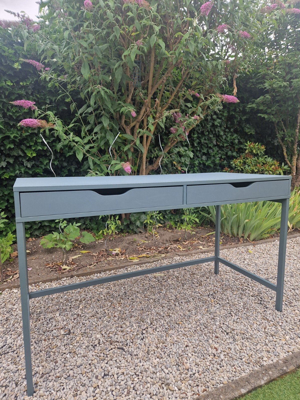 IKEA ALEX Bureau Grijs-Turquoise met Lades, Ophalen, Met lades, Gebruikt, Spaanplaat of MDF
