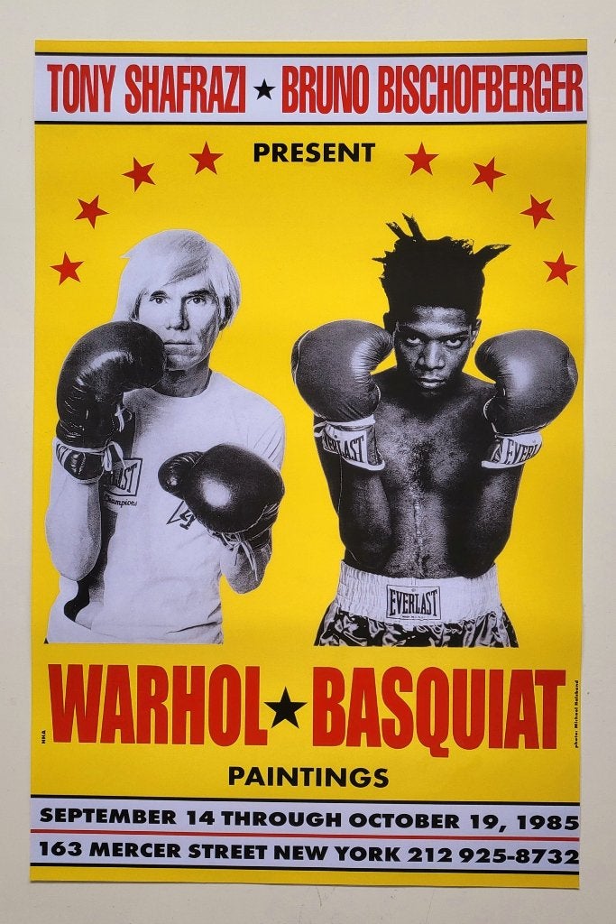 Andy Warhol X Basquiat - Originele tentoonstellingsaffiche, Verzenden