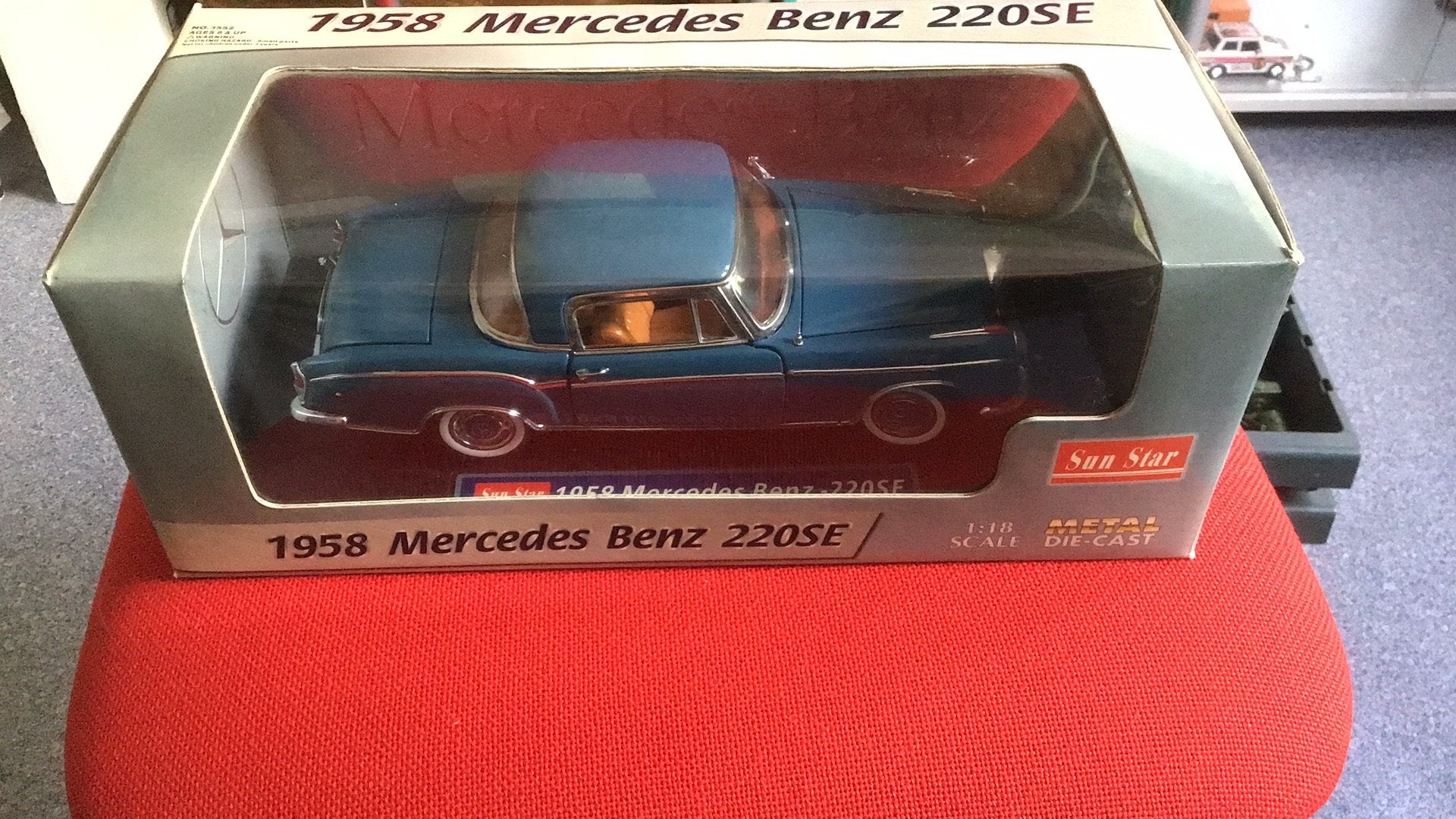 SUN STAR MERCEDES BENZ 220 SE HART TOP 1958 NIEUW + DOOS, Ophalen of Verzenden, Nieuw, Auto, Sun Star