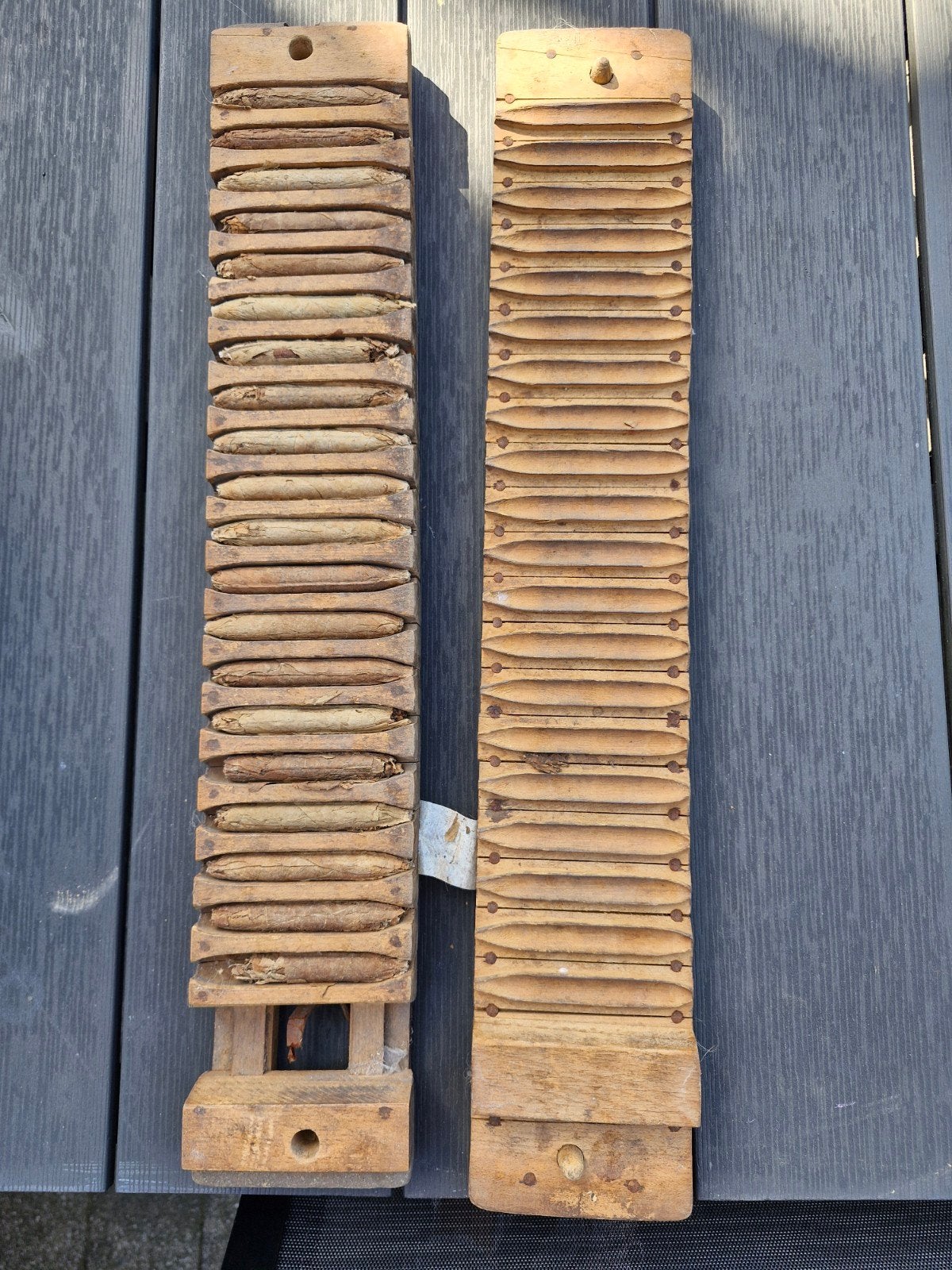 Antieke sigarenmal met sigaren, Ophalen of Verzenden