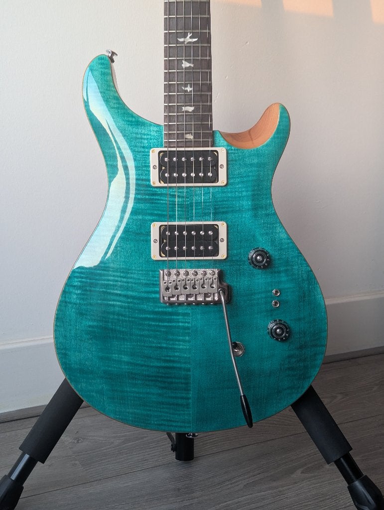 PRS SE Custom 24-08 | Paul Reed Smith | Turquoise, Muziek en Instrumenten, Ophalen of Verzenden, Gebruikt, Solid body, Paul Reed Smith