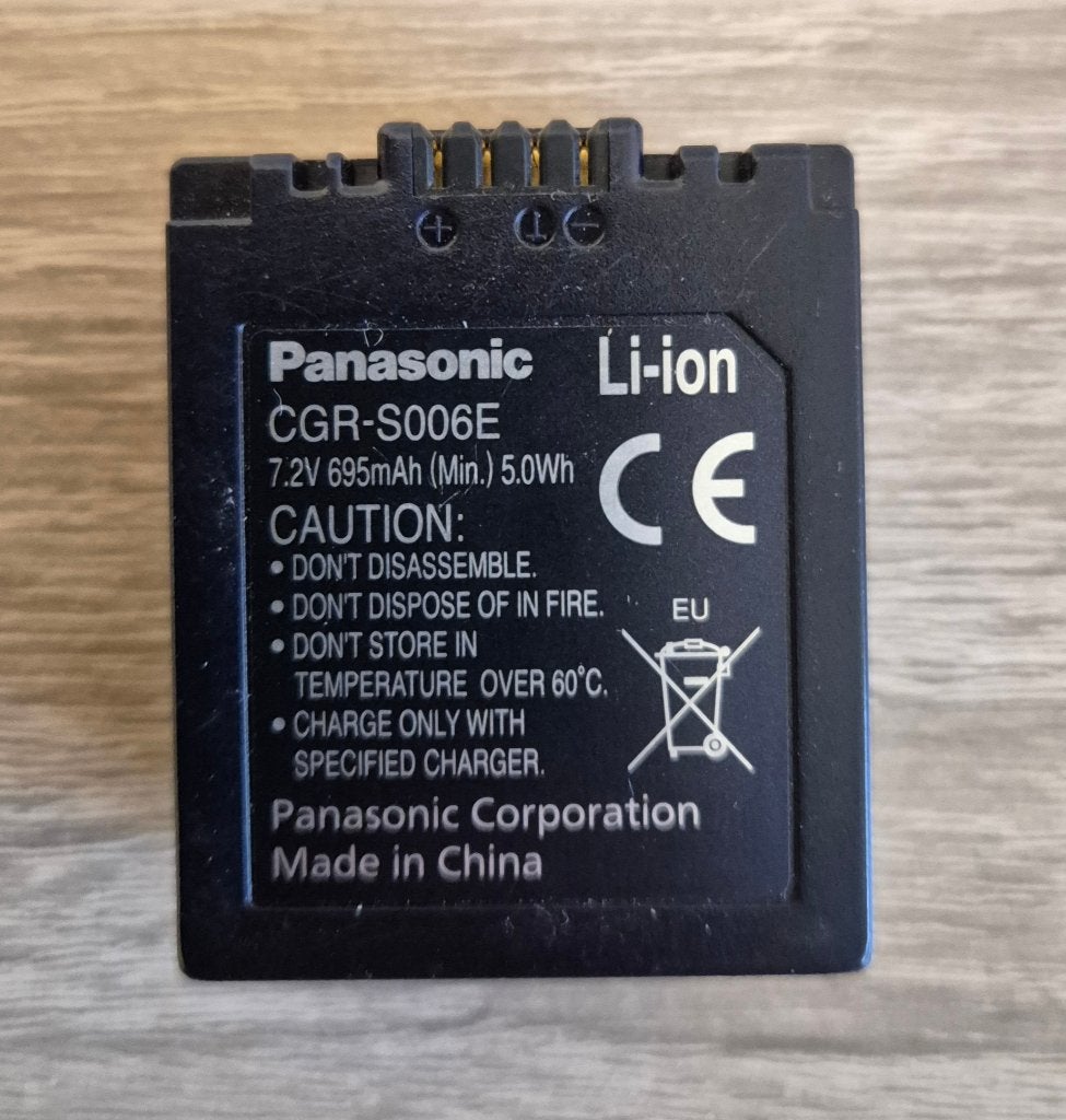 Panasonic CGR-S006E accu, Ophalen of Verzenden, Gebruikt