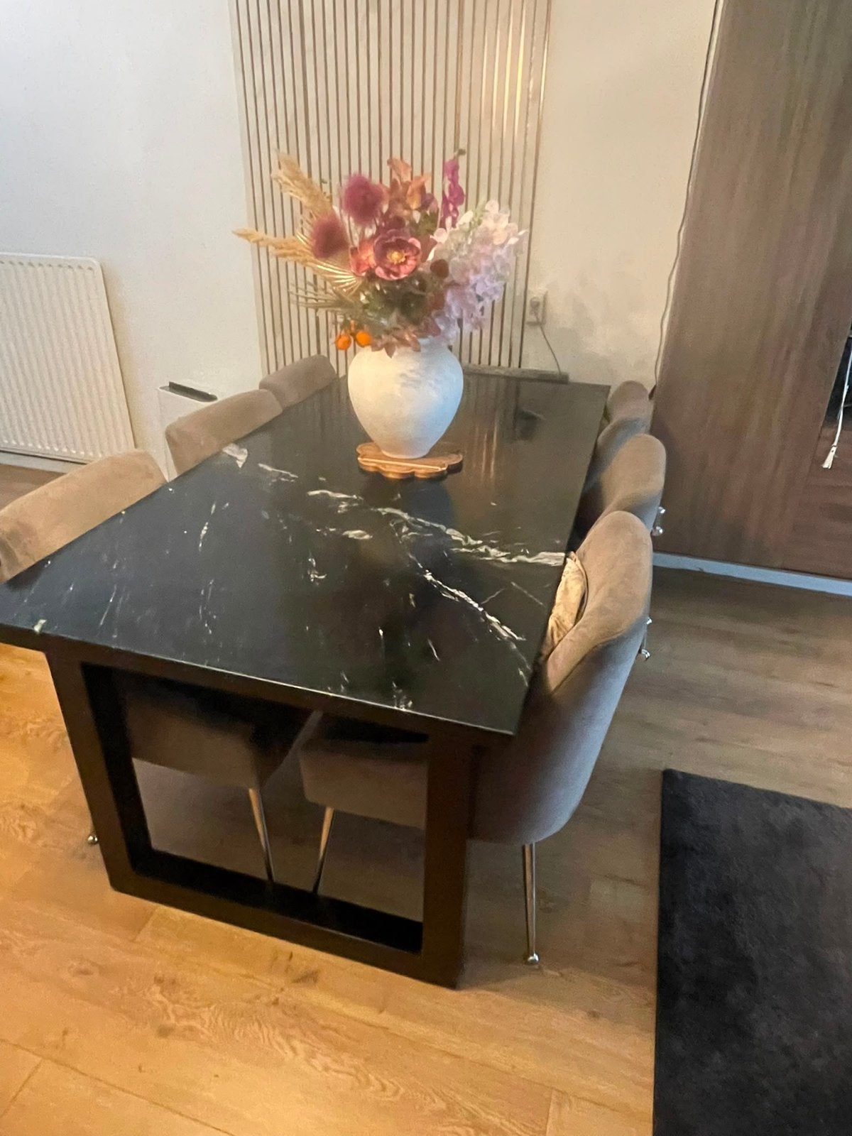 Elegante Natuurstenen Eettafel - 200x100x78cm, Ophalen, Overige materialen, Gebruikt, 100 tot 150 cm