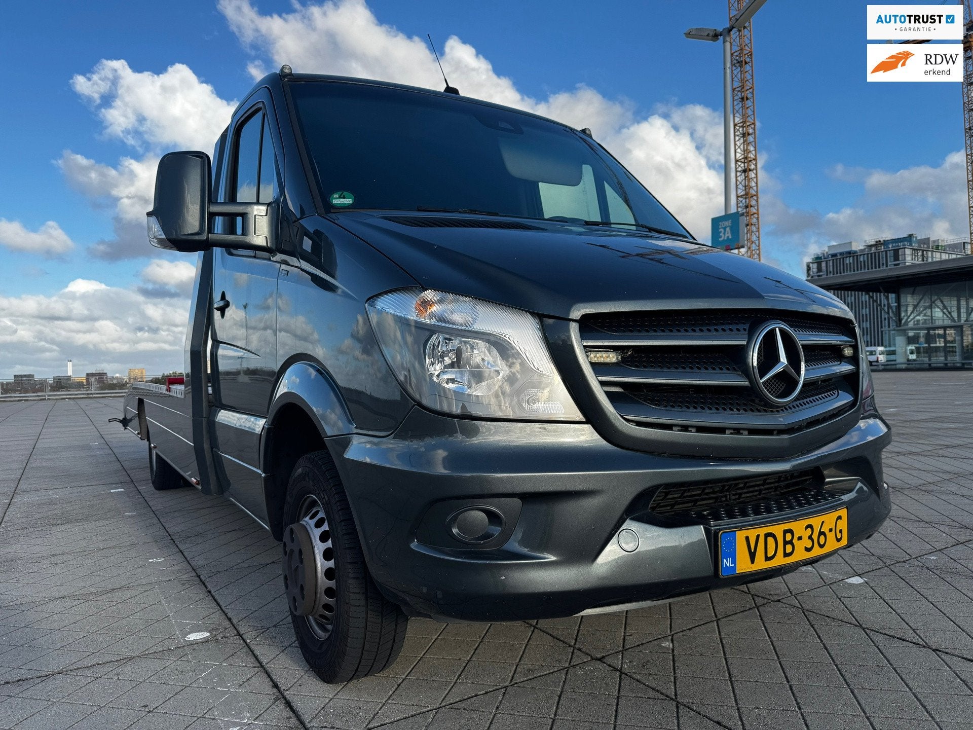 Mercedes-Benz Sprinter 516 2.2 CDI AUT AIRCO CRUISE MARGE, Auto's, Automaat, Zwart, 4 cilinders, 163 pk