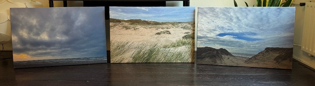 3 x Canvas photos of Dutch seaside, Boeken, Own, Zo goed als nieuw, Ophalen, Fotografen