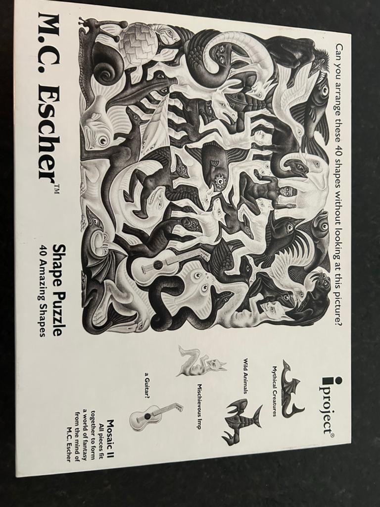 M.C. Escher Shape Puzzle - 40 verbazingwekkende vormen, Een of twee spelers, Ophalen, Gebruikt