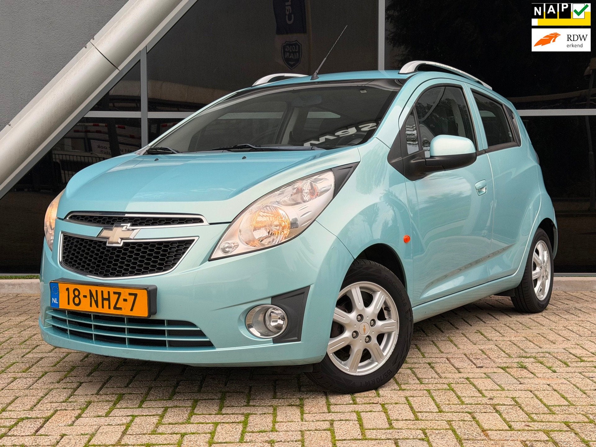 Chevrolet Spark 1.0 16V LS Bi-Fuel | Airco | 1e Eigenaar!, Auto's, Voorwielaandrijving, 4 cilinders, Blauw, Elektrische ramen