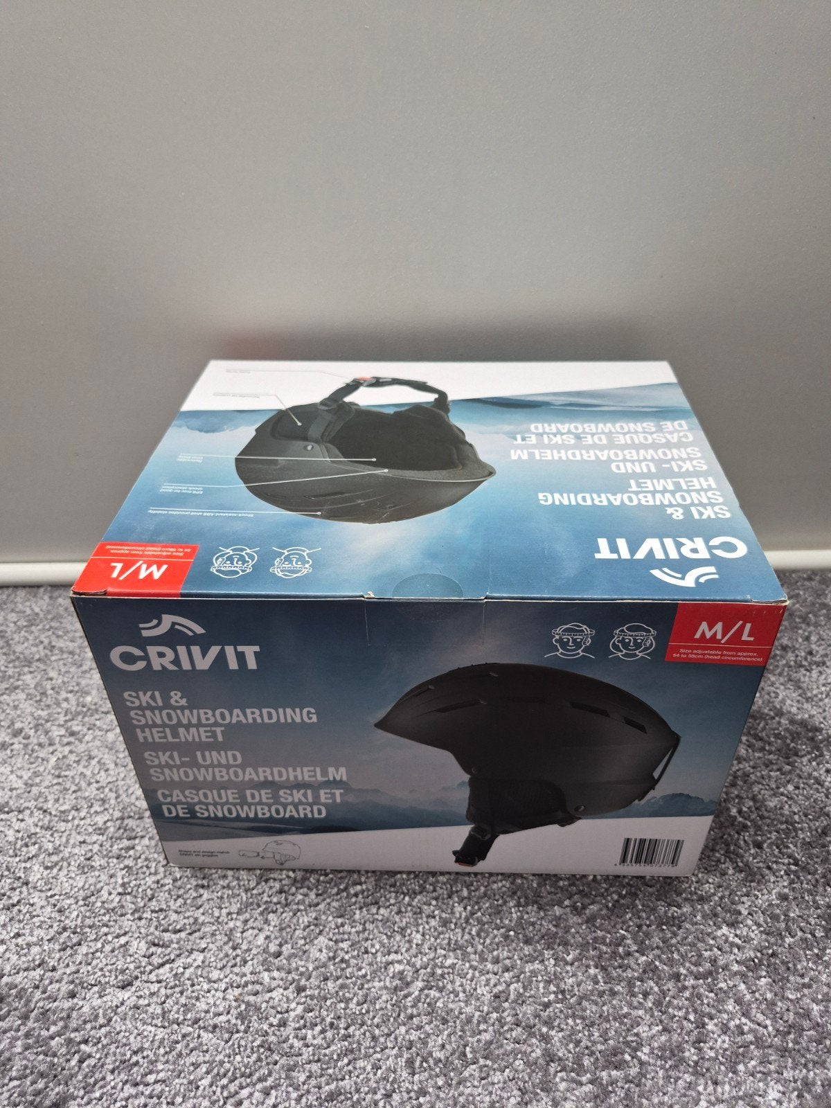 Crivit Ski- en Snowboardhelm M/L (54-58cm) - Nieuw in doos, Ophalen of Verzenden, Nieuw, Helm of Bescherming