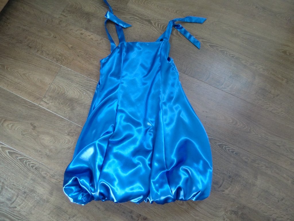 Blauwe ballonjurk maat 38, Kleding | Dames, Carnavalskleding en Feestkleding, Maat 38/40 (M), Carnaval, Ophalen of Verzenden, Zo goed als nieuw