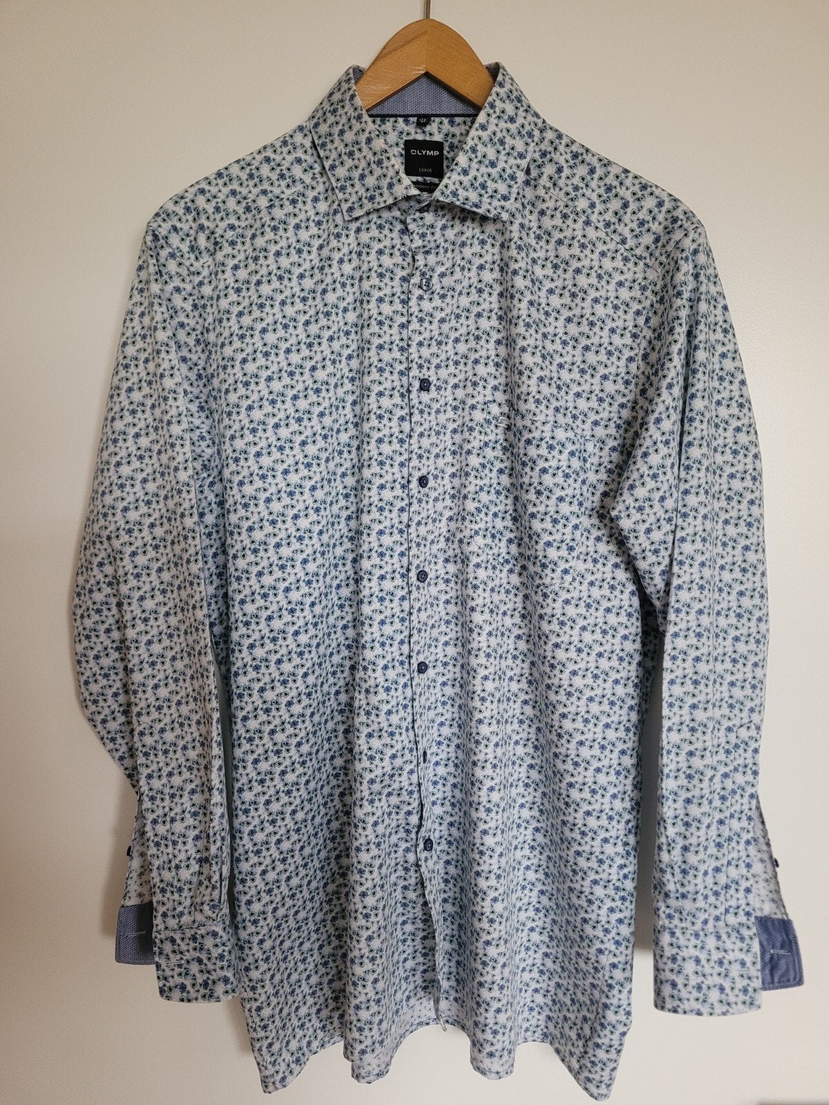 Overhemd "Olymp" mt 43/XL, Ophalen of Verzenden, Zo goed als nieuw, Blauw, Halswijdte 43/44 (XL)