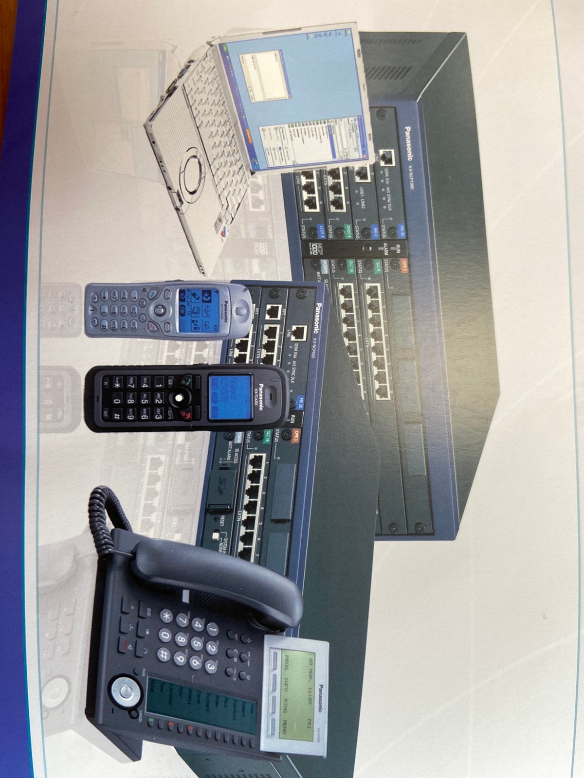 Panasonic KX-NCP1000 + TVM50 + 10x DT333, Ophalen, Gebruikt, ISDN-centrale