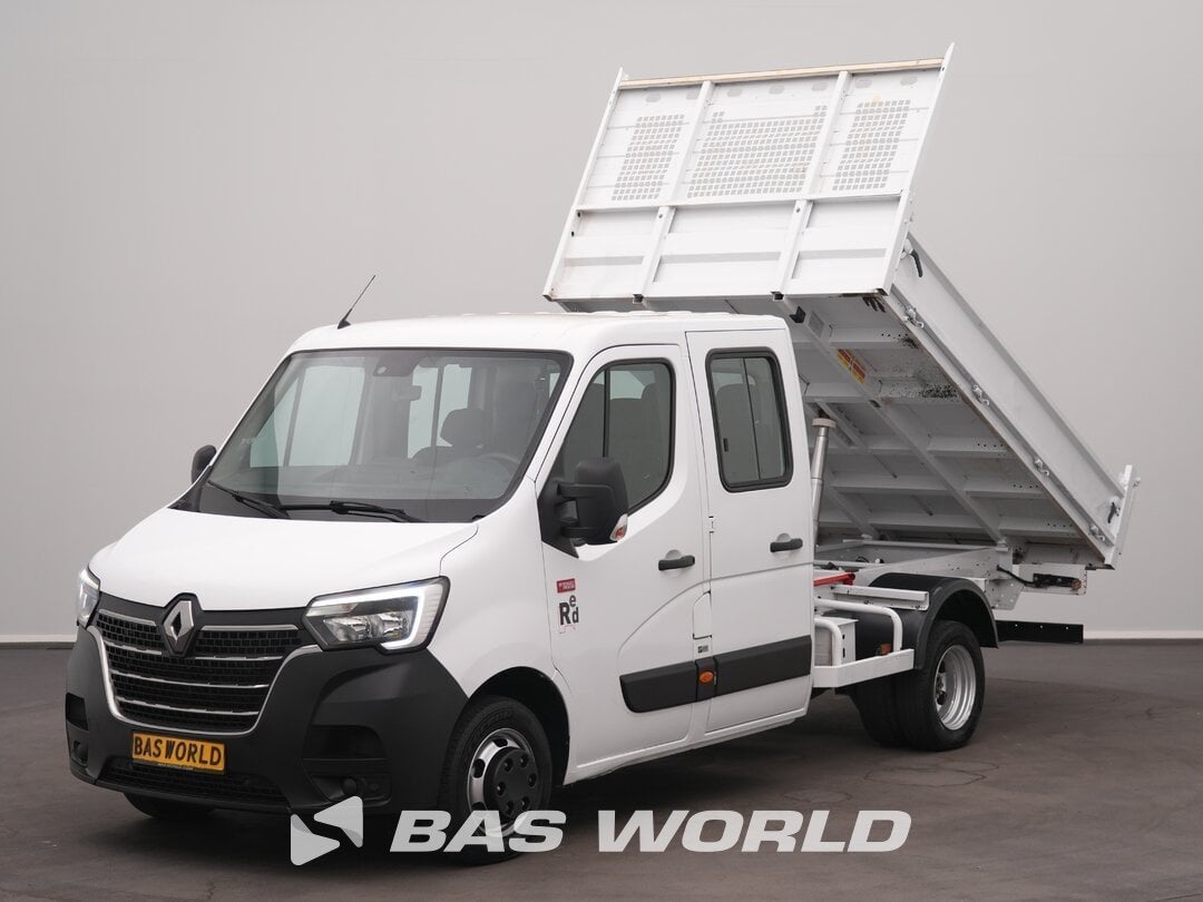 Renault Master 130PK Tipper Double Cab 3.500 kg Trekhaak Cru, Auto's, Bestelauto's, 2930 kg, Gebruikt, Euro 6, 4 cilinders