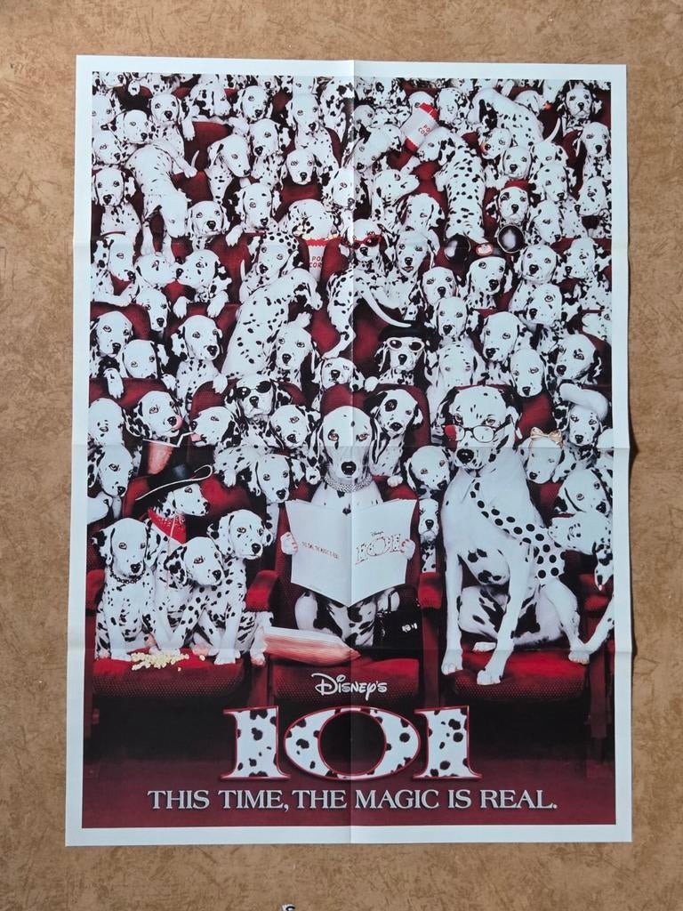 Poster van de Disney film: 101 Dalmatiërs, Ophalen of Verzenden, Poster