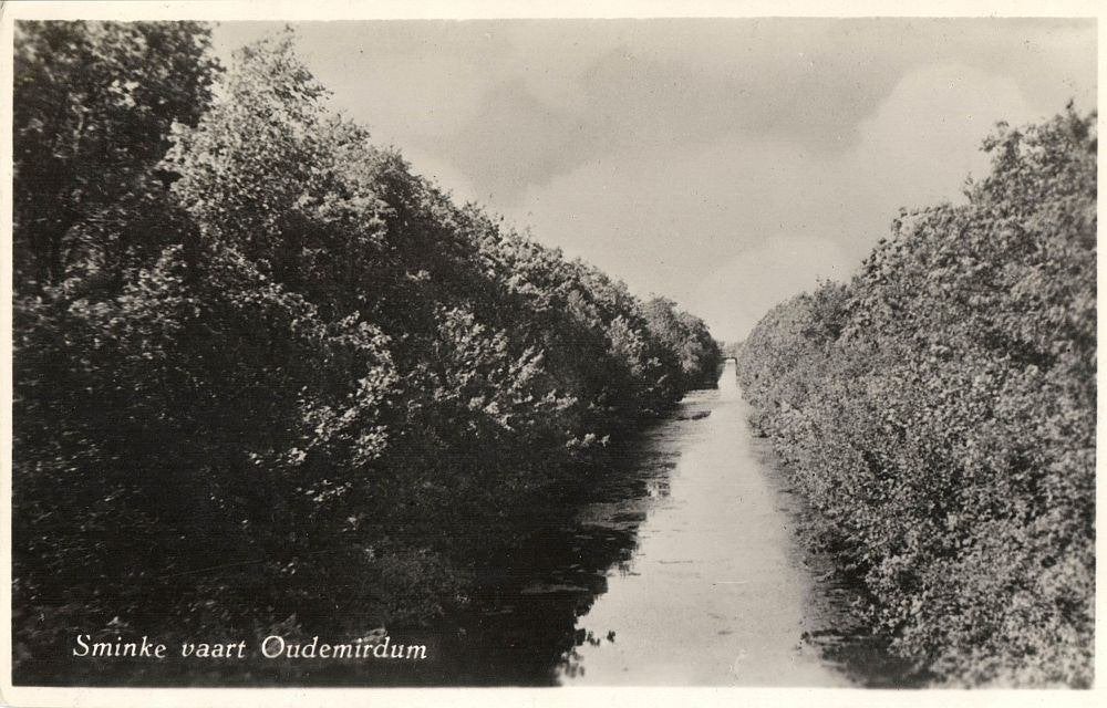 OUDEMIRDUM, Sminke Vaart (1949) Ansichtkaart, Verzamelen, Ophalen of Verzenden, 1940 tot 1960, Gelopen, Friesland