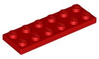 Lego plaatjes 2x6 rood 16 stuks, Kinderen en Baby's, Speelgoed | Duplo en Lego, Ophalen of Verzenden, Gebruikt, Losse stenen, Lego
