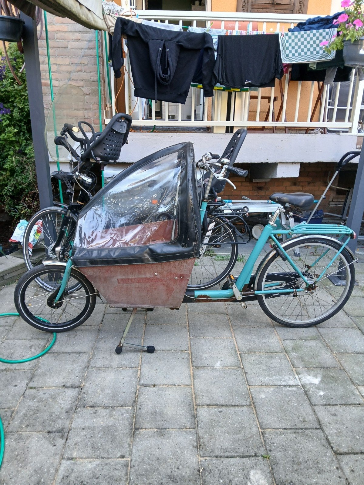 bakfiets(bakfietst), Fietsen en Brommers, Gebruikt, Huif, Trommelrem, Ophalen