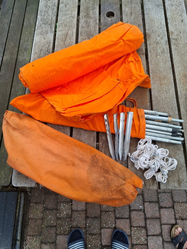camperen windscherm, Caravans en Kamperen, Kampeeraccessoires, Ophalen, Gebruikt