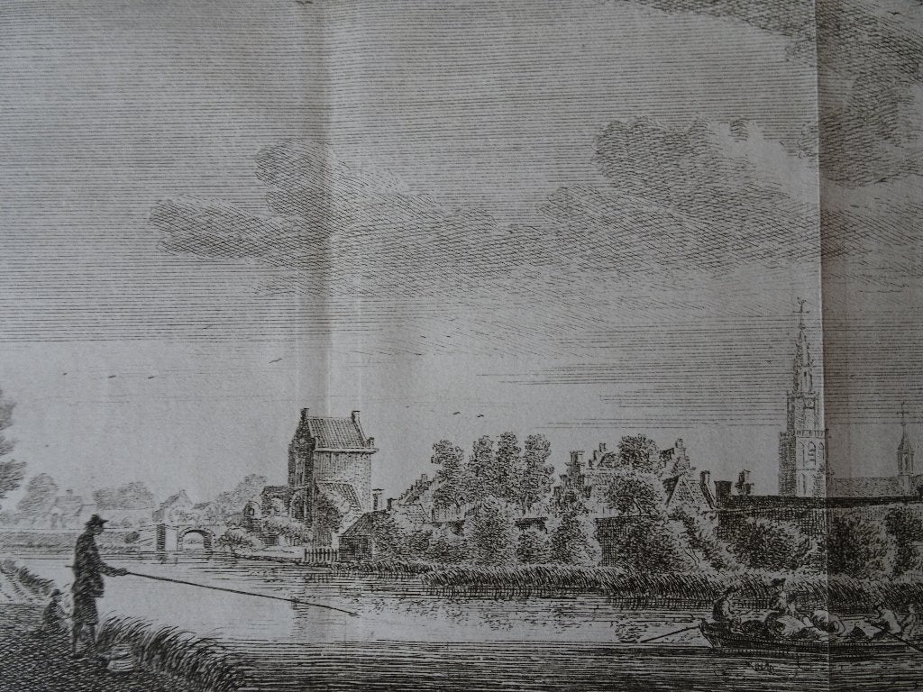 Gravure Stad Montfoort Willeskopperpoort, Spilman 1772, Stadsgezicht, Ophalen of Verzenden, Gravure, Origineel