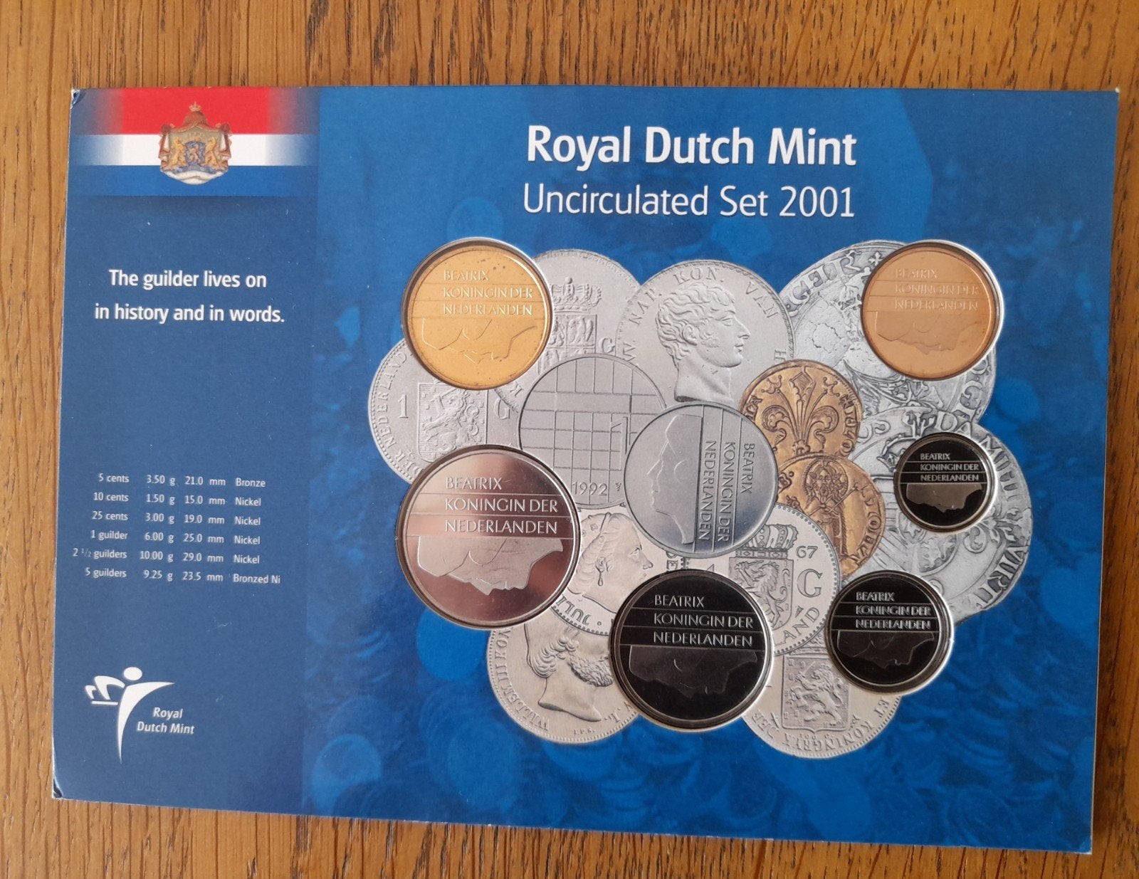 Gulden Muntset 2001 - Koninklijke Nederlandse Munt, Postzegels en Munten, Ophalen of Verzenden, Koningin Beatrix, Overige waardes