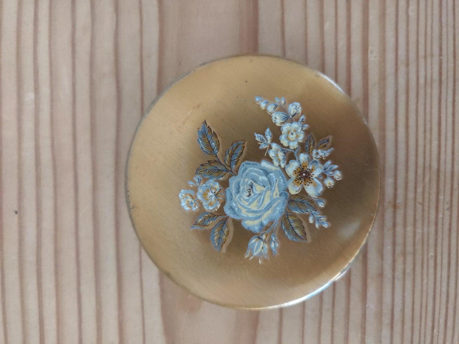 Oude compact poederdoos met spiegeltje, Ophalen of Verzenden, Gebruikt