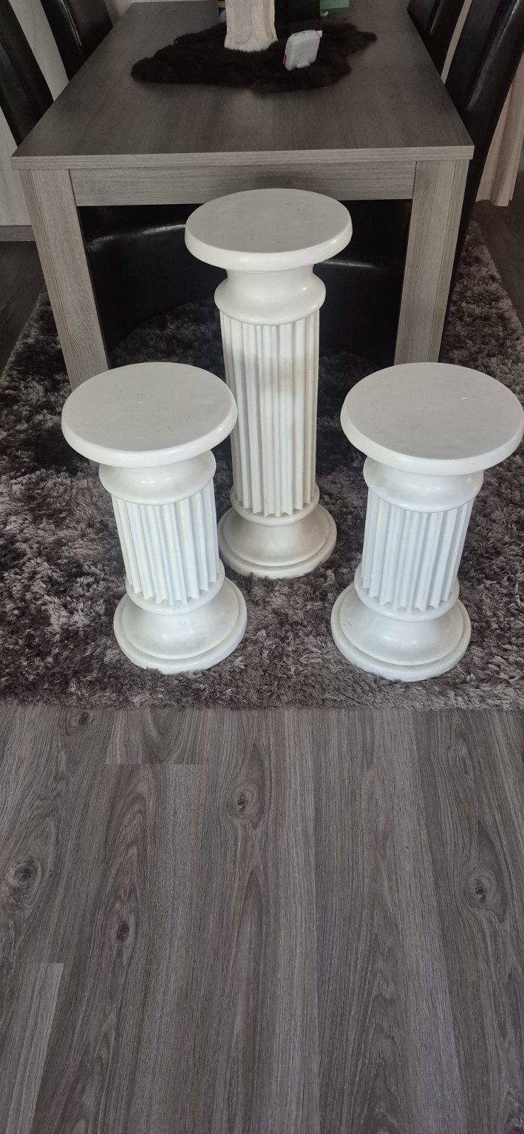 Set van 3 decoratieve pilaren - wit, Huis en Inrichting, Woonaccessoires | Zuilen en Pilaren, Ophalen