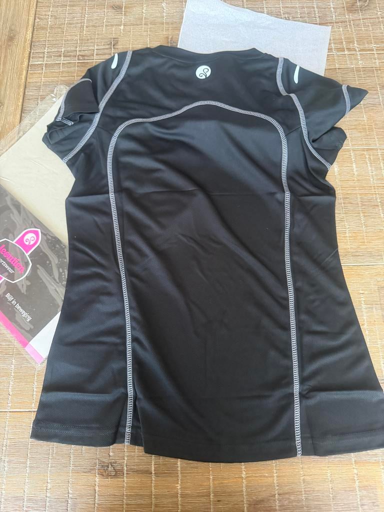 Nieuw Leontien Sportshirt Maat S - Zwart, Zwart, Nieuw, Ophalen of Verzenden, Hardlopen of Fietsen