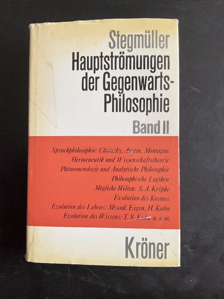 Hauptströmungen der Gegenwartsphilosophie. Band II, Boeken, Gelezen, Ophalen of Verzenden, Algemeen, Stegmuller